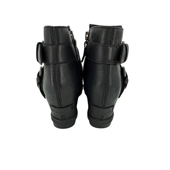 Sorel Womens Joan of Arctic Wedge II Buckle Boots Black Leather NL3360-010 7.5 - Picture 3 of 6